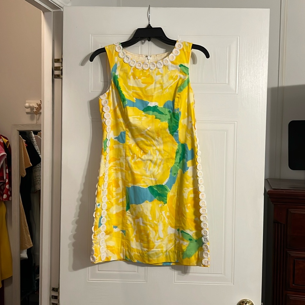 Vintage Lilly Pulitzer Yellow Rose Dress Style 95954